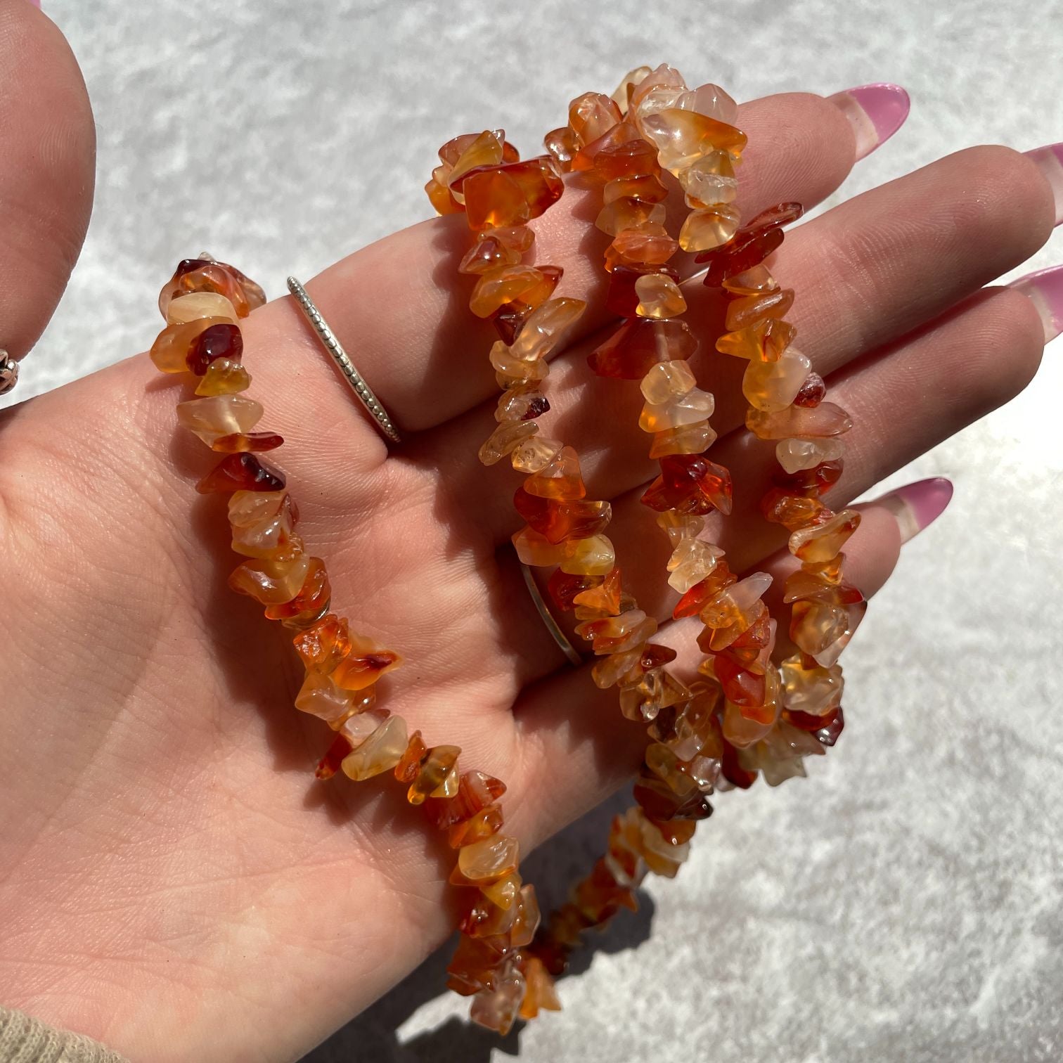 Carnelian Chip Necklace Carnelian Chip Necklace